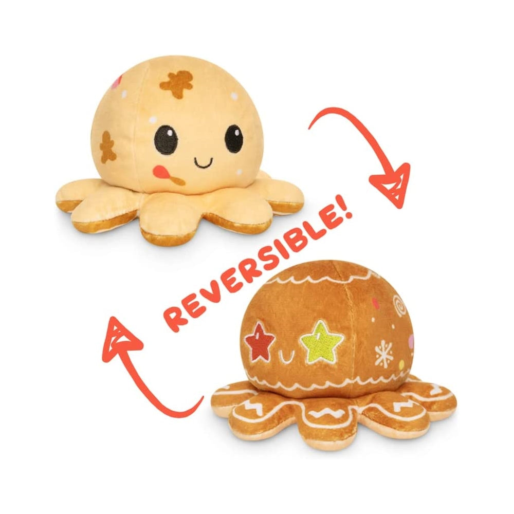 Peluche reversible de pulpo pan de jengibre