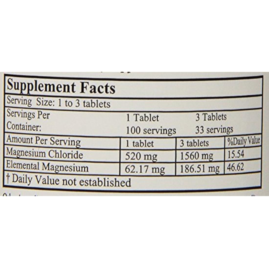 Tabletas de cloruro de magnesio de Alta Health, 100 unidades