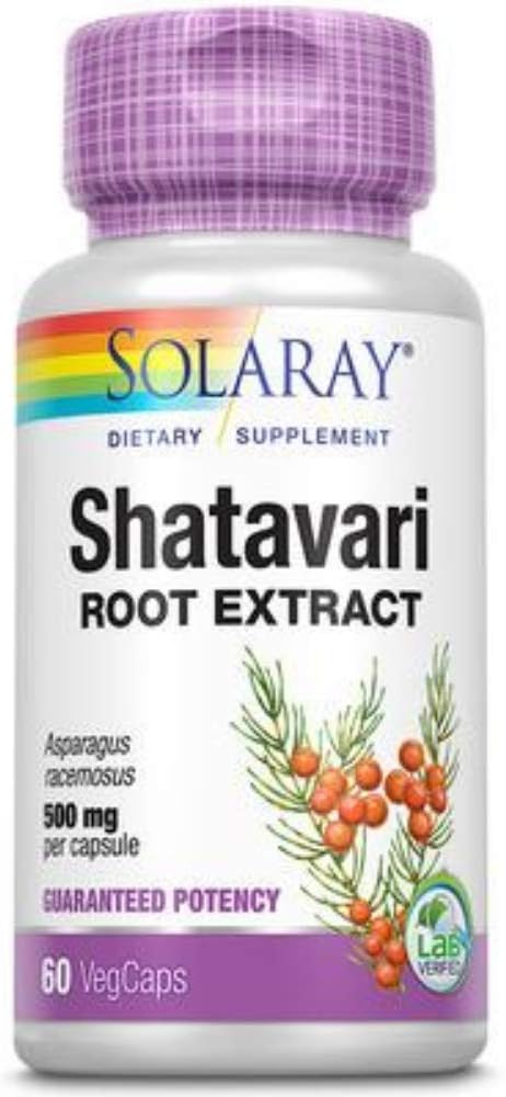 SOLARAY Extracto de raíz de Shatavari de potencia vegetal