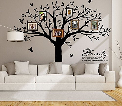 Vinilo decorativo para pared árbol genealógico.