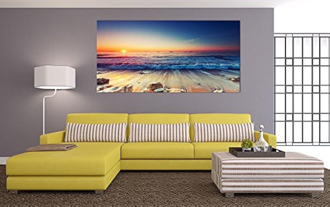 Pyradecor - Lienzo con diseño de ondas marinas grandes