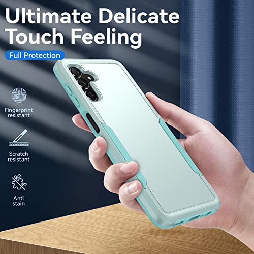 Warsia Funda compatible con Galaxy A13 5G, funda para Samsung Galaxy A13 5G con protector de pantalla, resistente, resistente a prueba de golpes, funda protectora para Samsung Galaxy A13 5G, Aqua