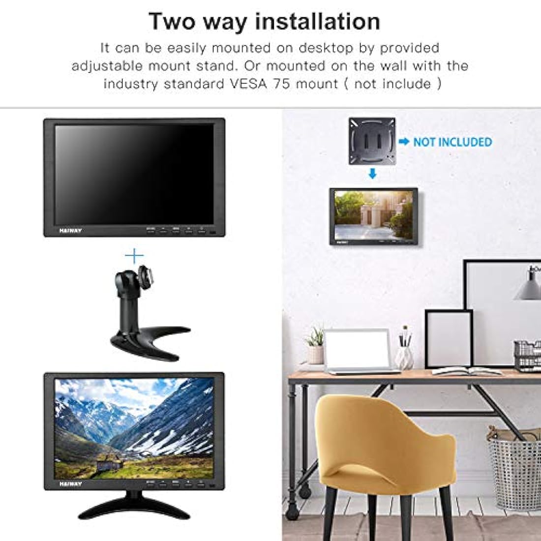 Monitor de 10,1 pulgadas