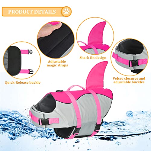 Doglay - Chaleco salvavidas ajustable para perro, con asa de agarre para rescate, para perros pequeños, medianos o grandes