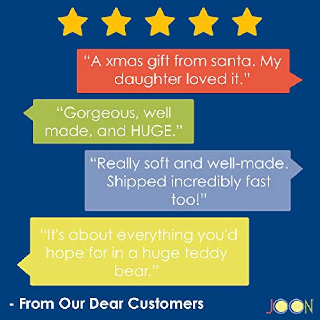 JOON Oso de peluche enorme, color rosa