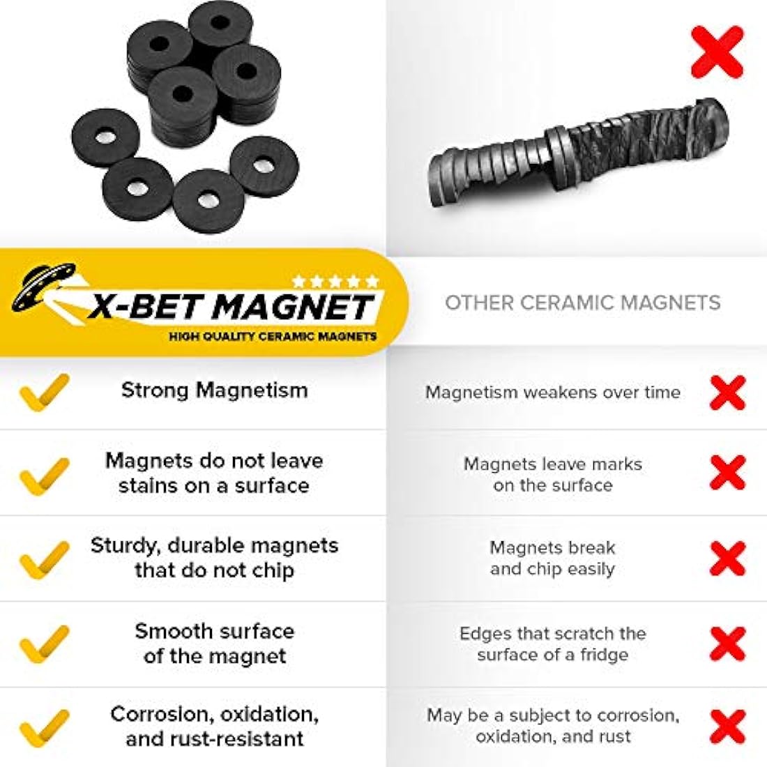 Imanes redondos de disco de cerámica con agujero