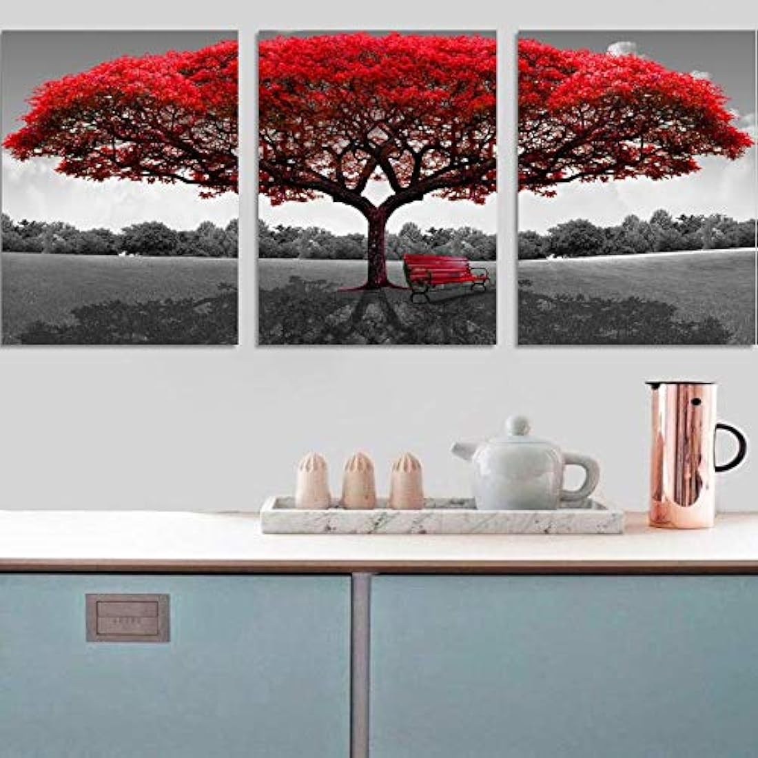 Lienzo decorativo para pared con diseño de agave azul