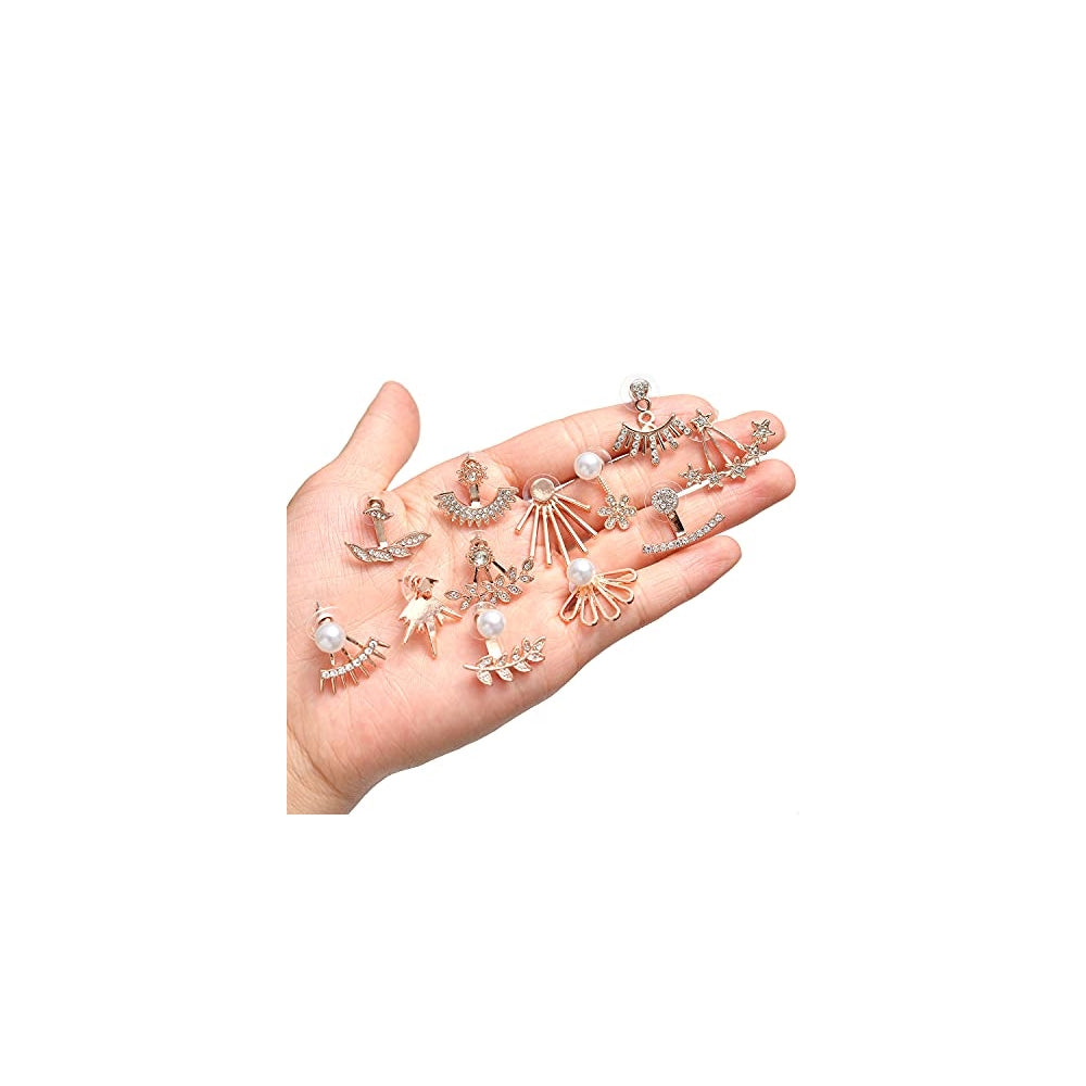 Aretes de flor de loto aretes de circonita cúbica para mujer