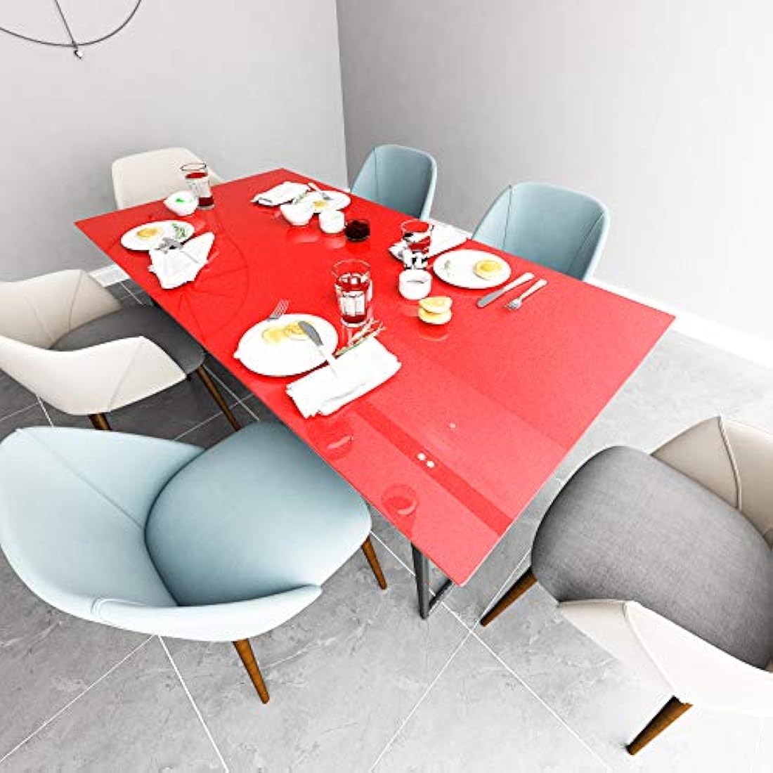 Papel vinilo pintado autoadhesivo rojo brillante(15.0x24.8)