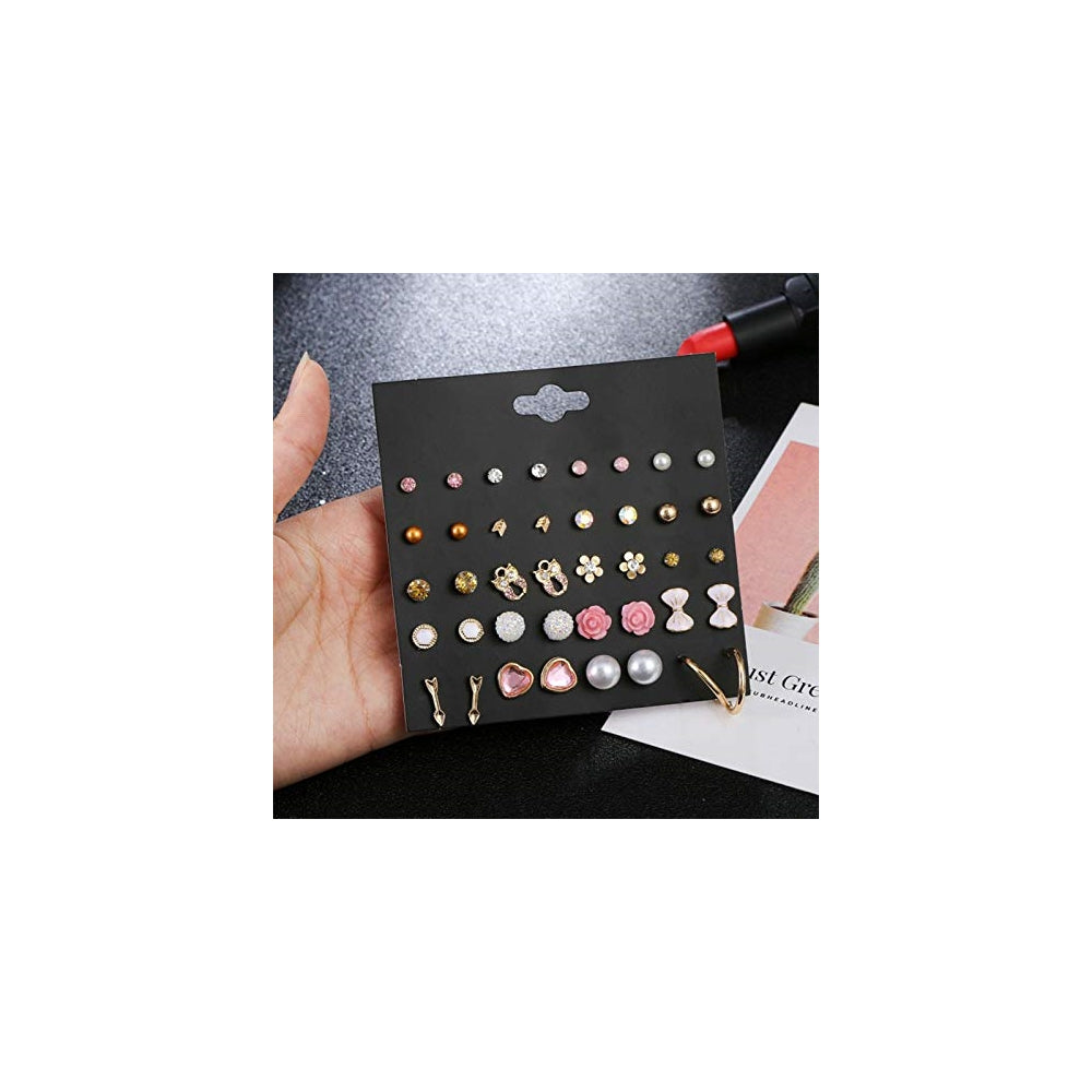 Aretes de acero hipoalergénicos coloridos 100 pares