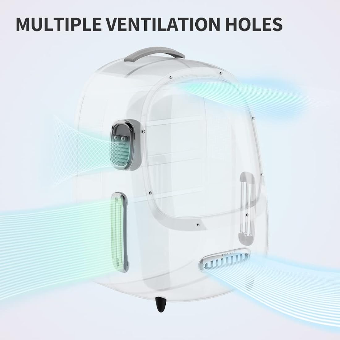 Mochila para gatos y cachorros con ventilador para viajes