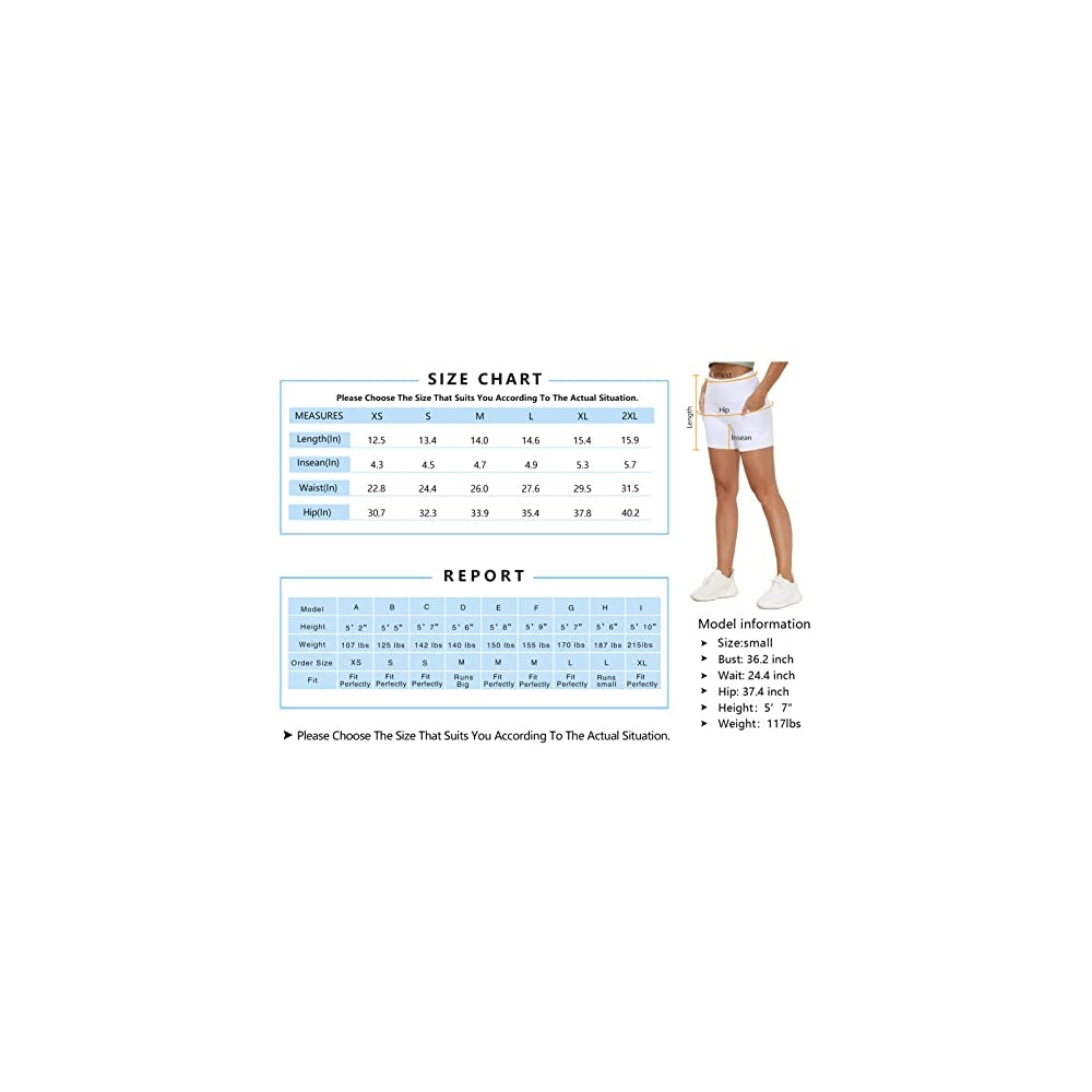 Shorts cortos de yoga para mujer con cintura alta talla S