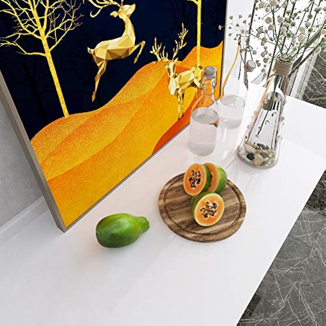 papel vinilo autoadhesivo blanco con purpurina (15.8 x 79)