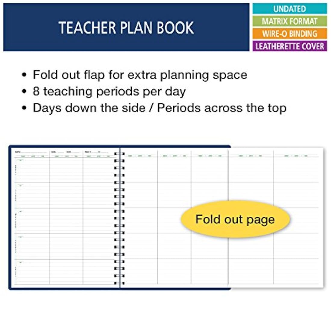 Libro de planificación y registro de combinación amplia