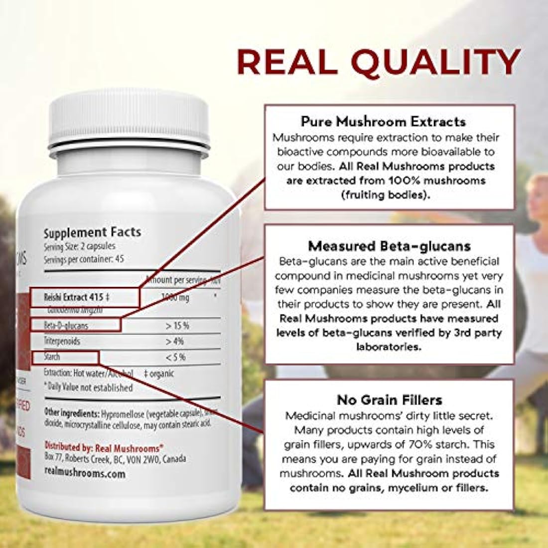 Suplemento para mayor longevidad Reishi