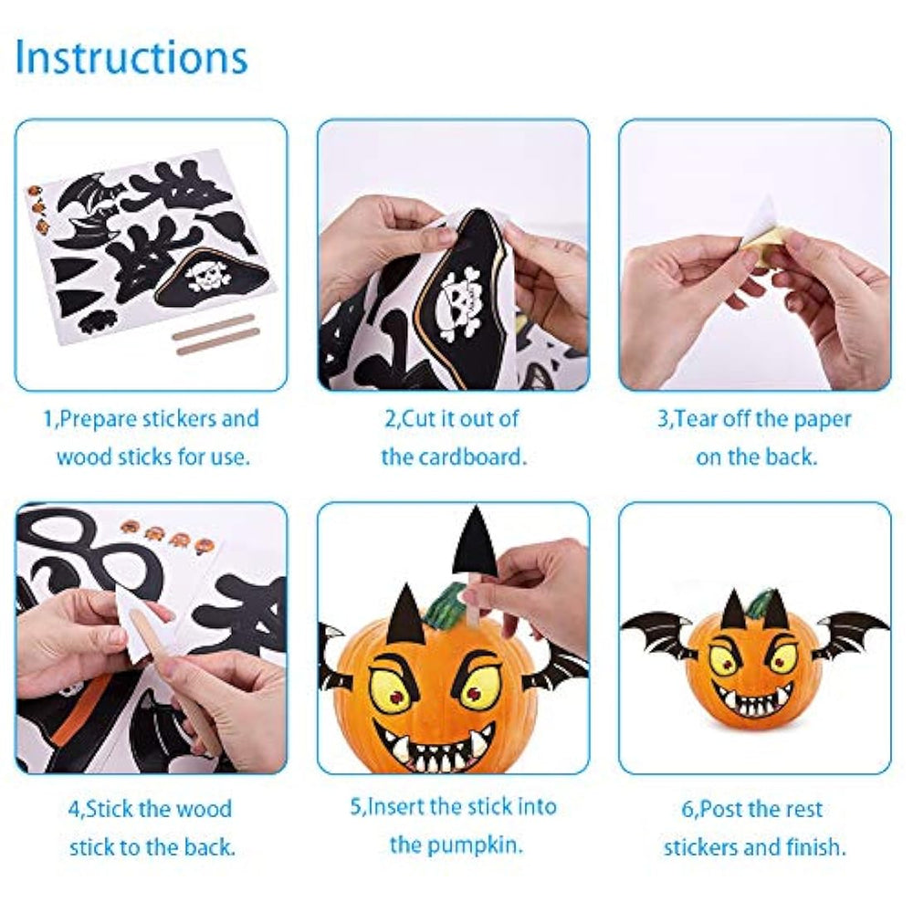 XJF calabaza de Halloween Kit de decoración pegatinas