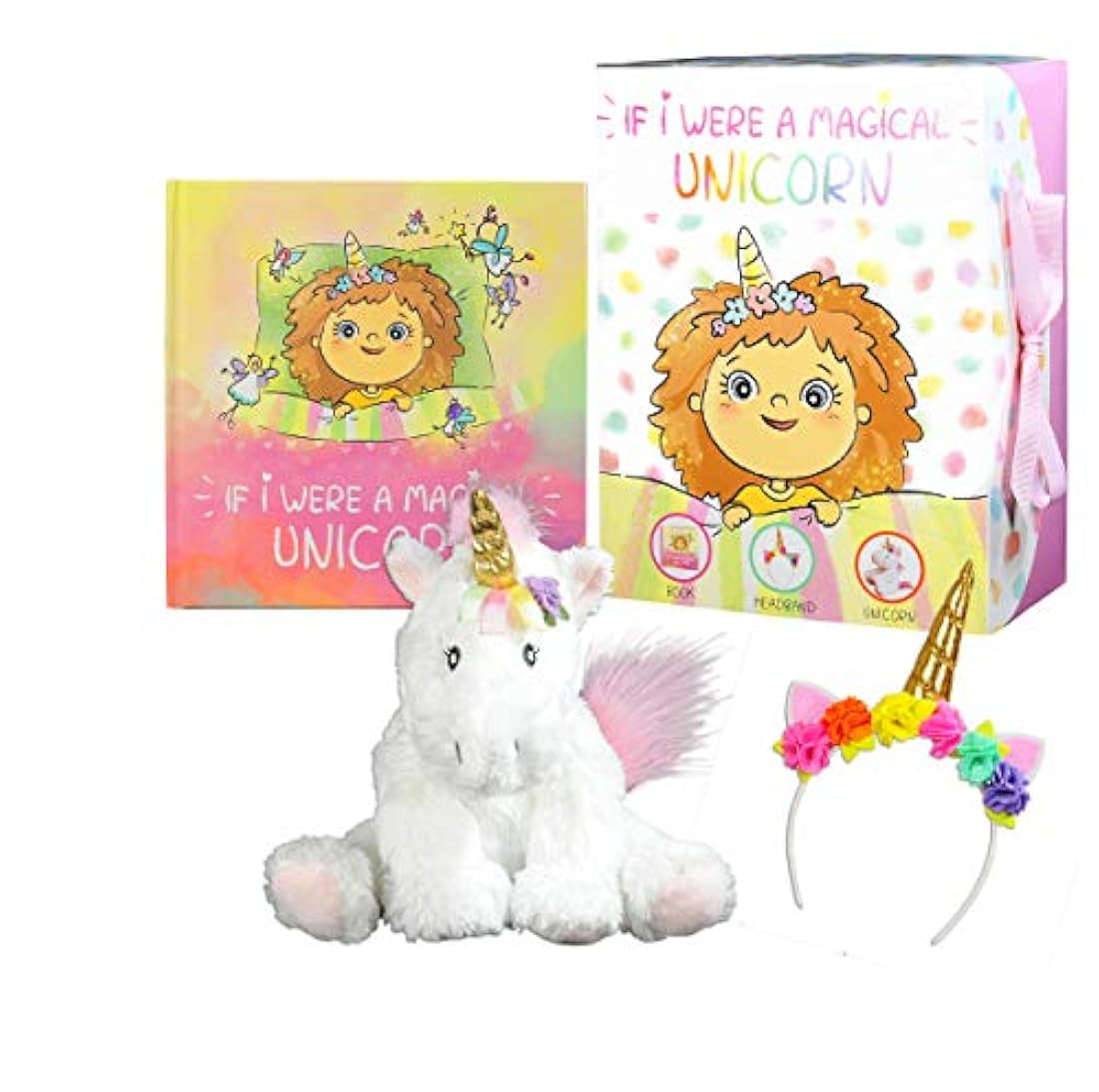 Unicornio Set de Regalo - Incluye Libro, Peluche