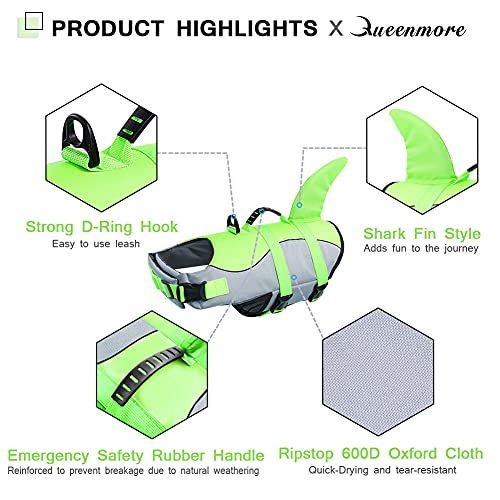 Queenmore Chaleco salvavidas para perro chaleco de seguridad