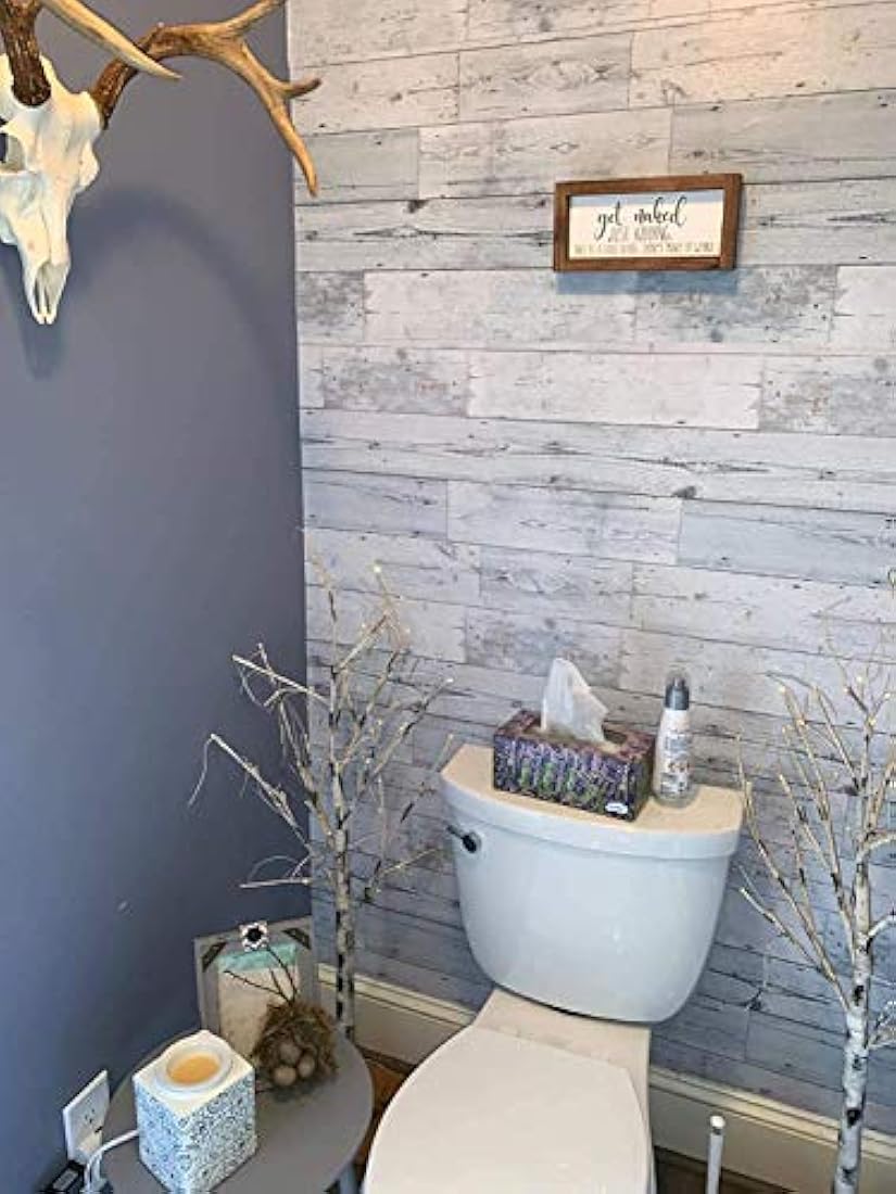 Papel pintado autoadhesivo tipo madera envejecida(16.0x23.8