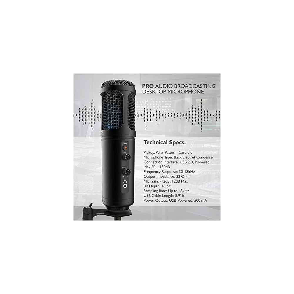 micrófono de grabación de audio PYLE-HOME PDMIUSB50