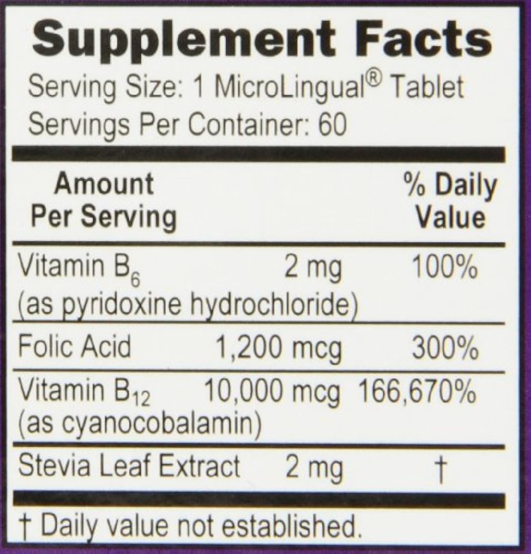 Vitamina B12 de metilcobalamina 10,000 mcg