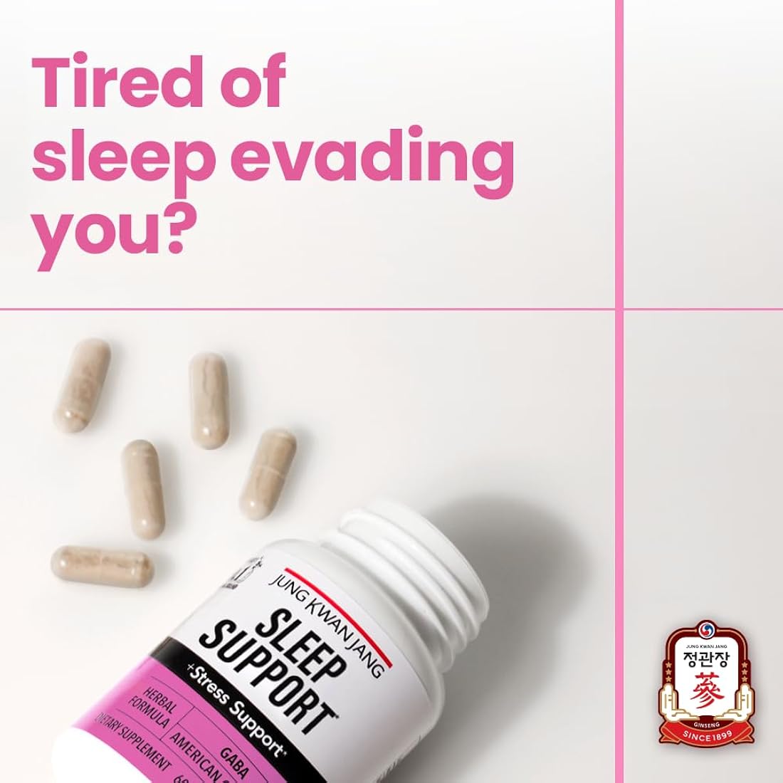 Suplemento Sleep Support Gaba Complex de 500 mg con ginseng