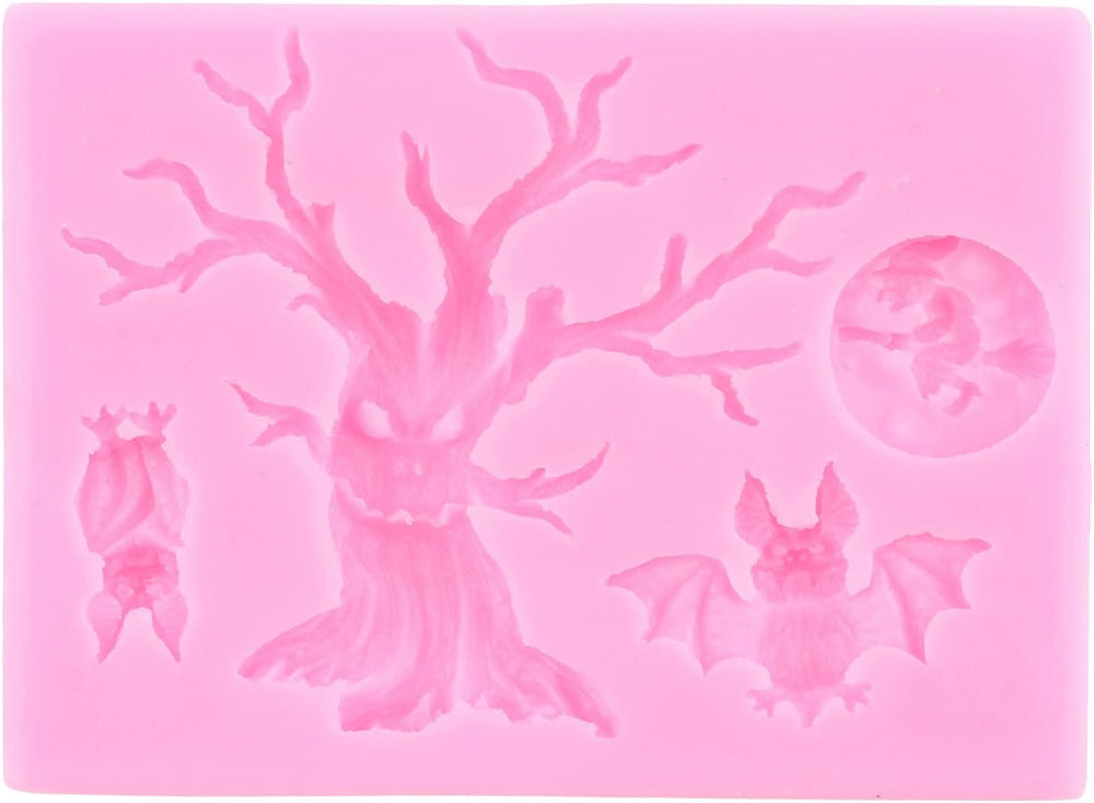 Molde Silicona Halloween Mujiang Gato Búho y Murciélago Set 2