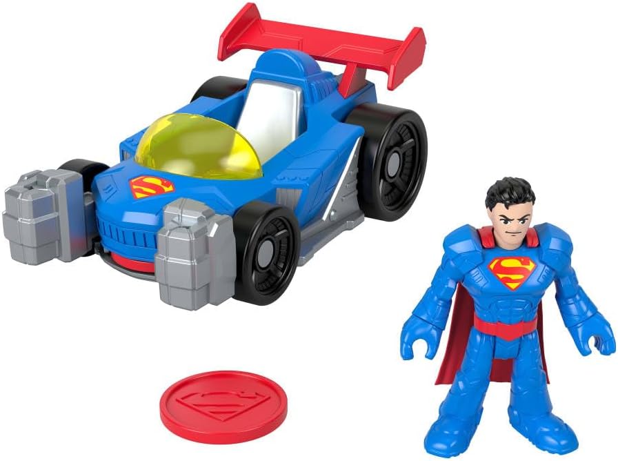 Carro de Fuerza Supermetal DC Imaginext Fisher-Price con Figura de Superman