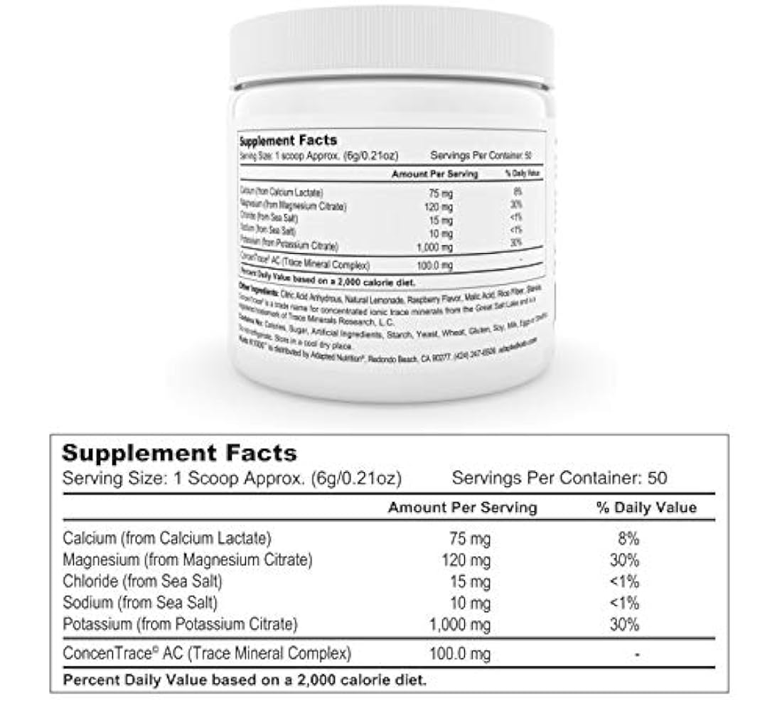 Keto K1000 Electrolyte Powder | Potenciar la energía y batir calambres de piernas | sin maltodextrina o azúcar | sin ingredientes de China | Amazing Raspberry Lemon | 50 porciones
