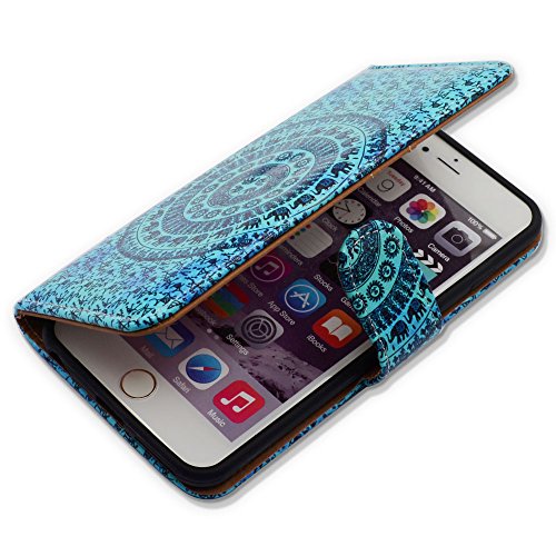 Funda de cuero de mandala para celular
