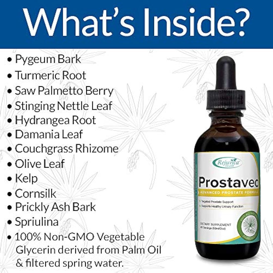 Suplemento de apoyo para la próstata Prostavec, en fórmula