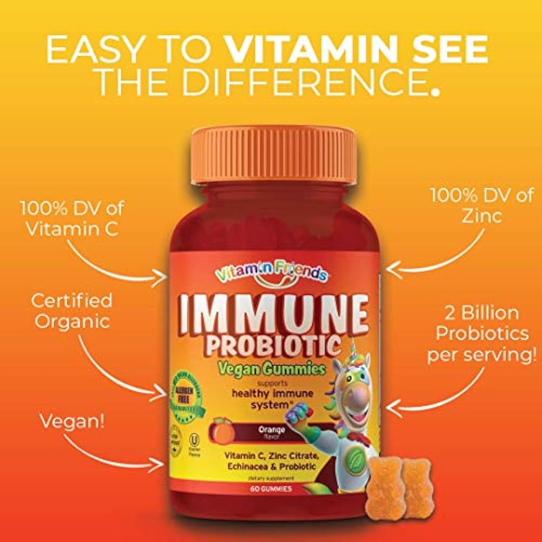 Vitamina Amigos – Gomitas de apoyo inmunológico para niños