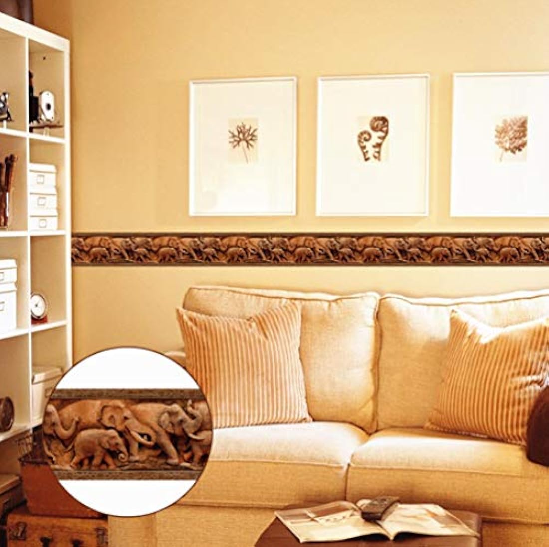 Papel pintado autoadhesivo, diseño de elefante (2 x 2 x 1)