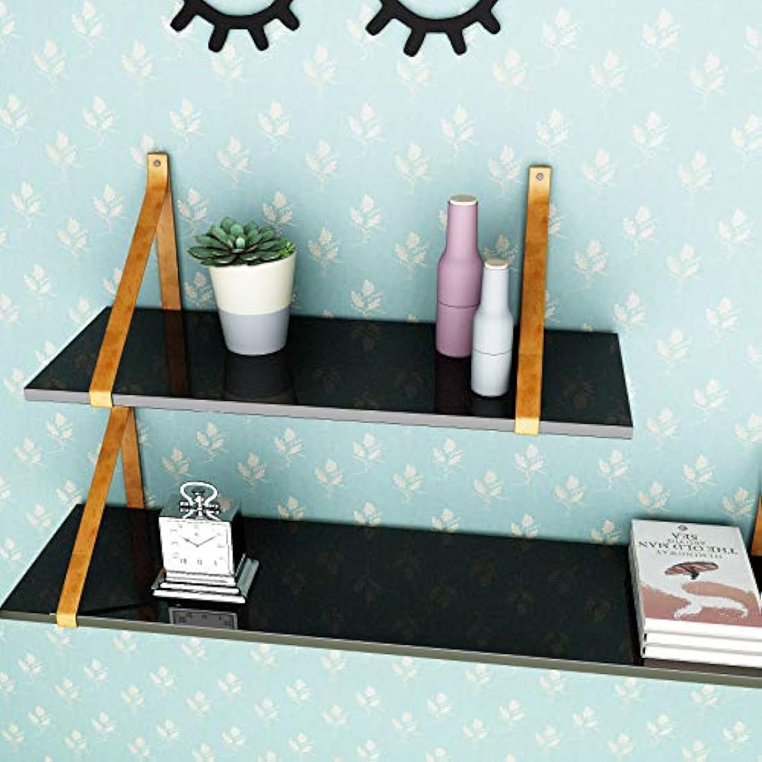 VEELIKE Papel pintado impermeable perla negra autoadhesiva