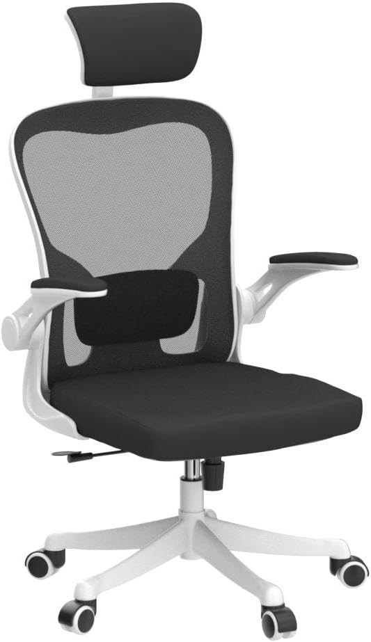 Oficina Silla Ergonómica con Soporte Lumbar y Reposacabezas 3D