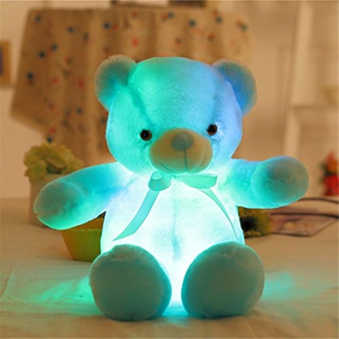 Peluches animal de peluche oso con luz LED inductiva de 20