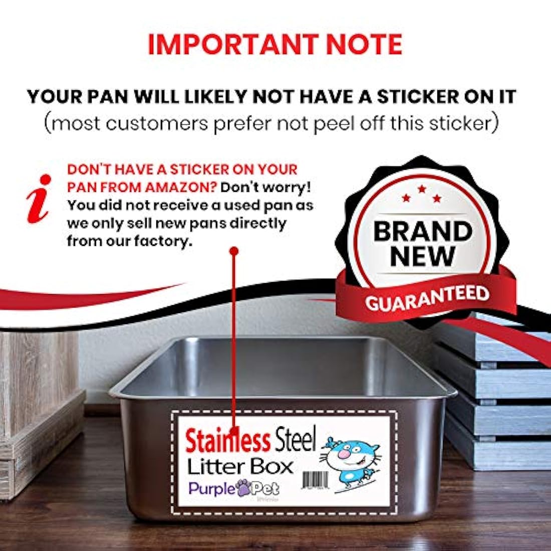 iPrimio Ultimate - Caja de arena de acero inoxidable para gatos, XL, nunca absorbe olores, manchas o óxido, sin residuos de construcción, fácil limpieza, diseñada por propietarios de gatos (1 sartén)