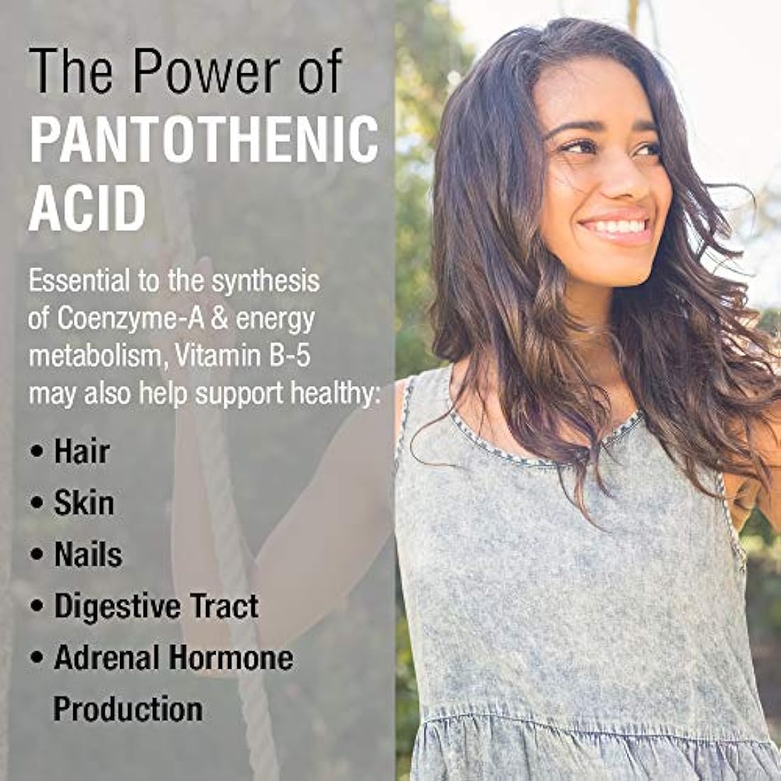 Vitamina B-5 500mg metabolismo energético 250 capsulas