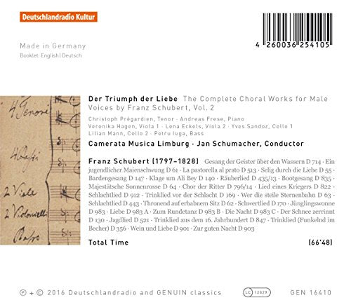 Schubert: Las obras corales completas para voces masculinas
