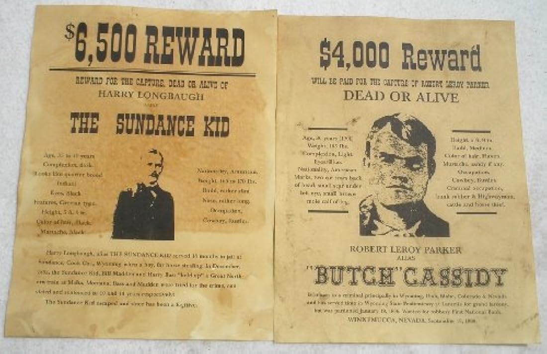Juego de 12 pósteres de recompensa Old West Wanted