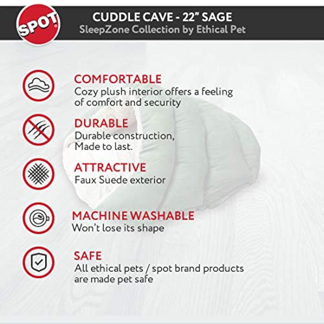 Cama para mascota en forma de cueva, para acurrucarse