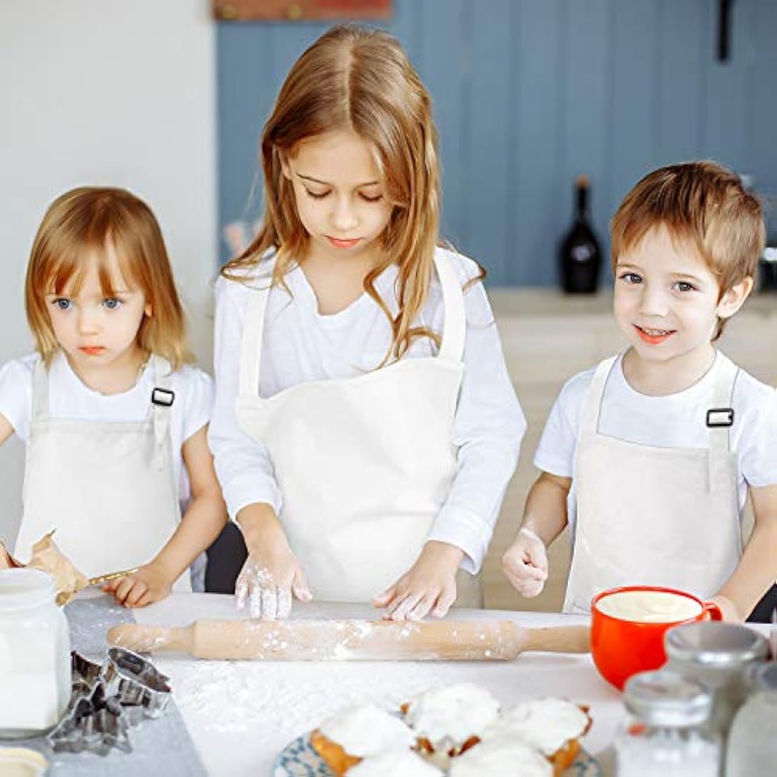 Delantales de Cocina 8 piezas delantal infantil ajustable