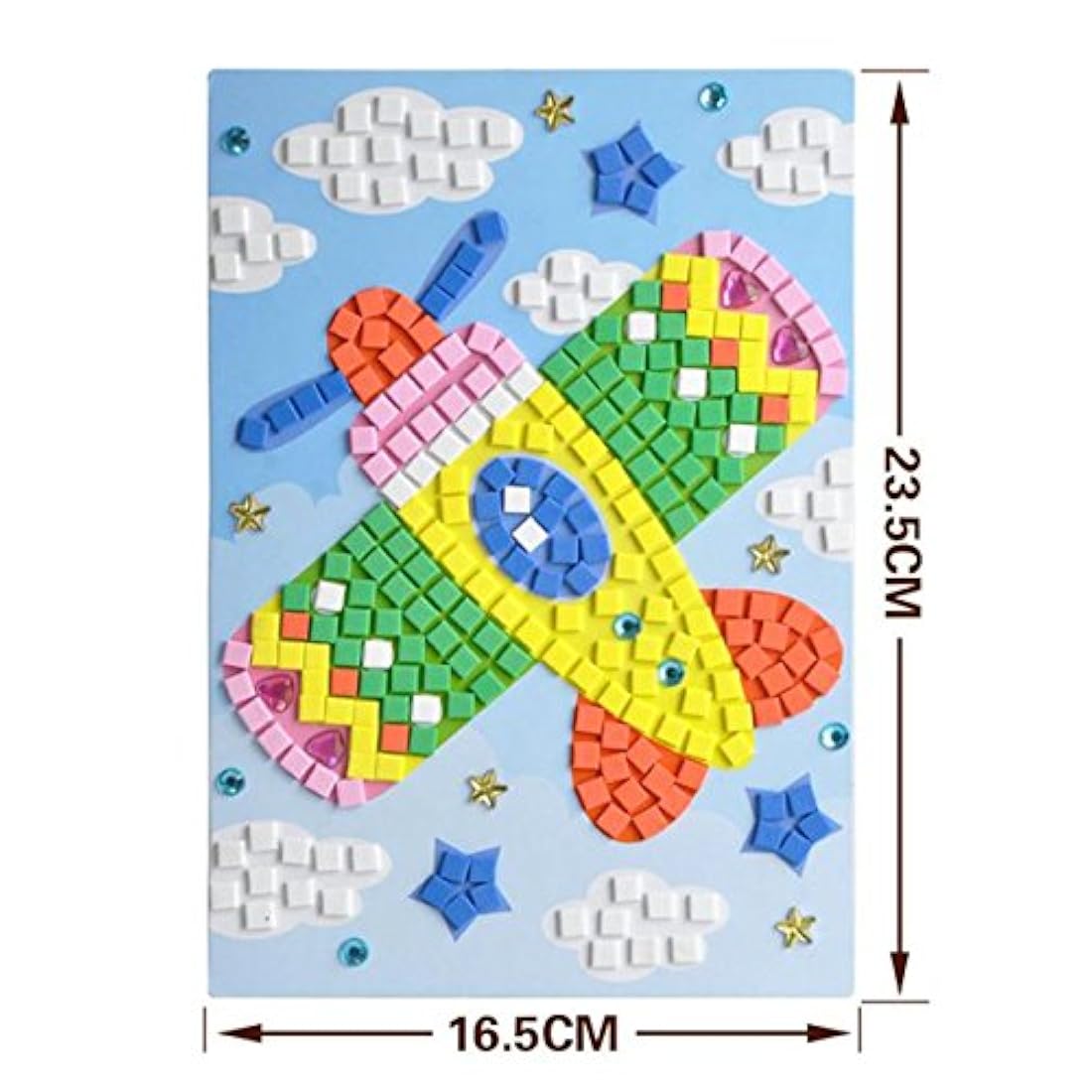 Kit de arte adhesivo para niños diseño de mosaico 6 unidades