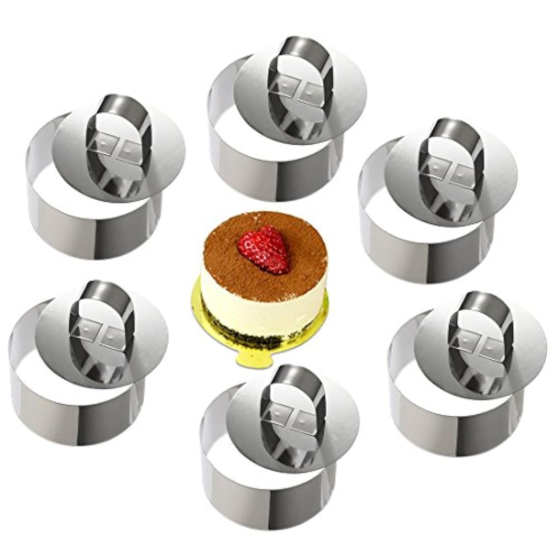 ONEDONE - Moldes de acero inoxidable para tartas