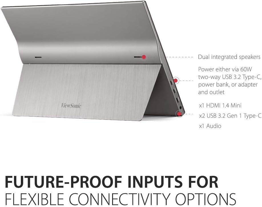 Monitor portátil ViewSonic TD1655 15.6 1080p táctil IPS