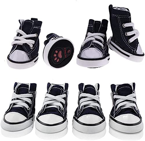 Calzado de lona para mascotas protector antideslizante