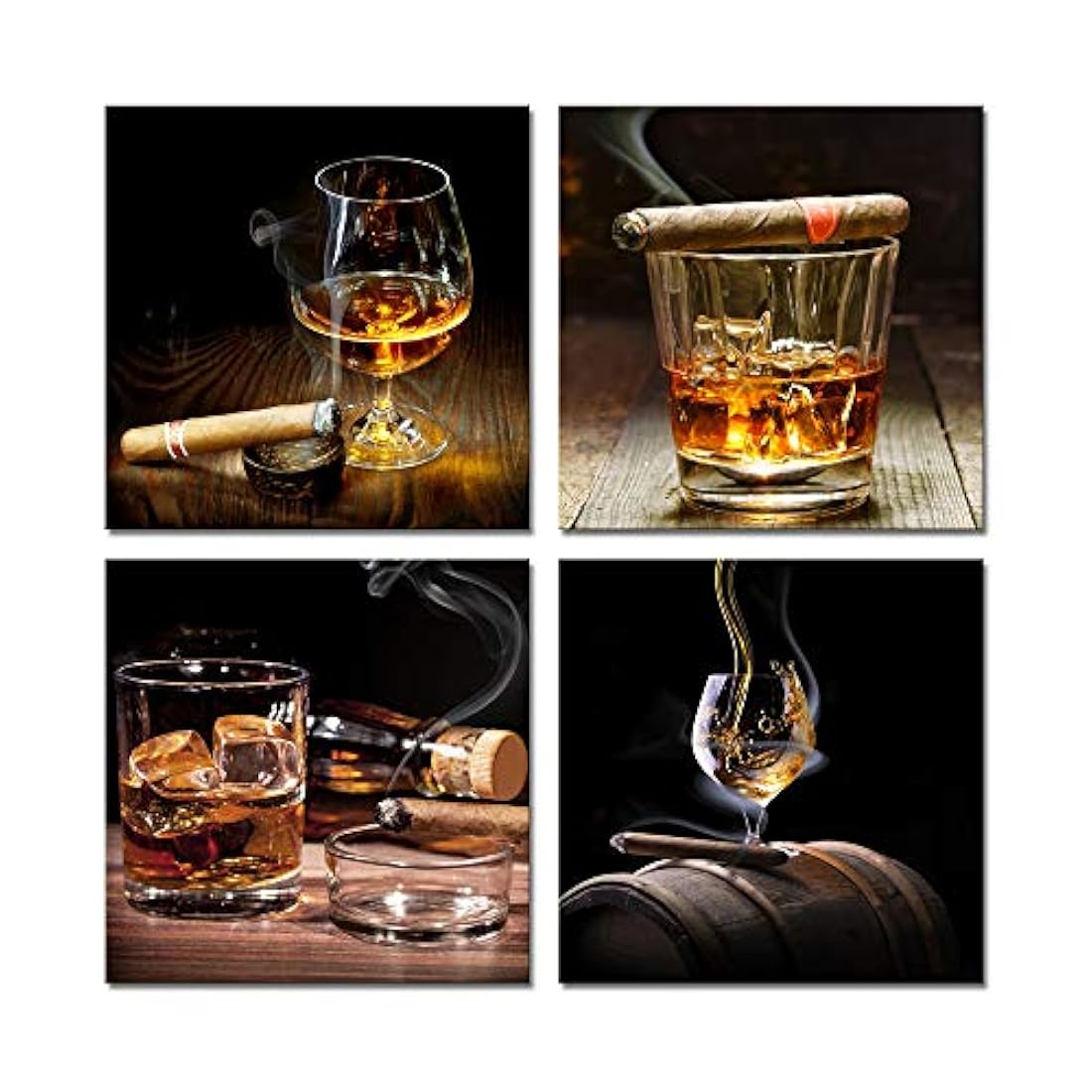 Impresiones de la lona Arte de la pared Licor Bodegón