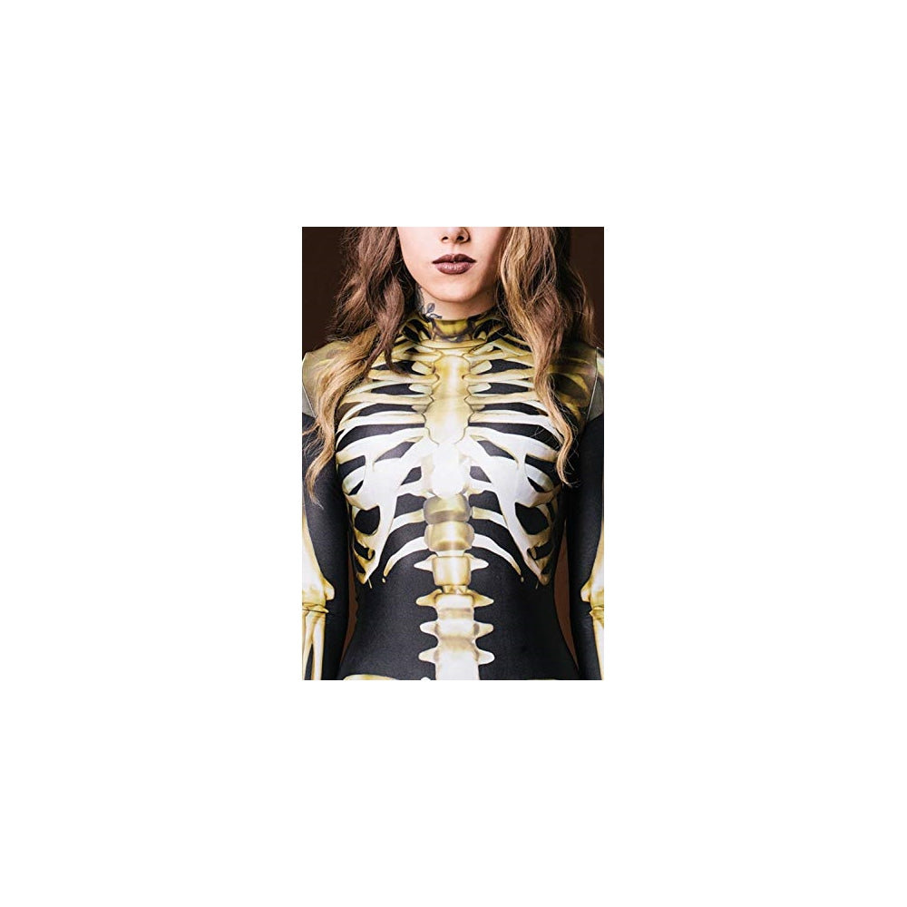 Disfraz de esqueleto de calavera para mujer talla S-M