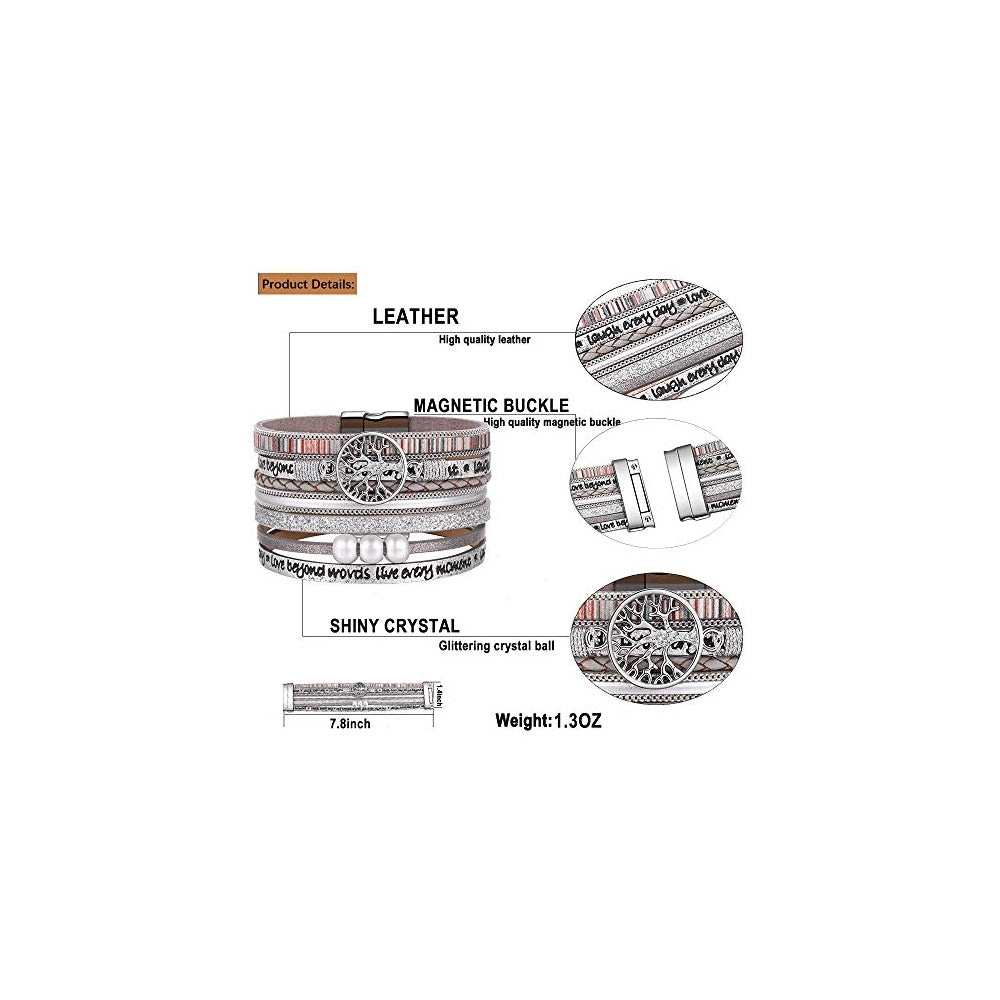 Pulseras y tobilleras inspiradoras de cuero