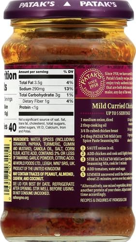 Pasta de Curry Suave Pataks 10 Oz - Sabor Auténtico Indio